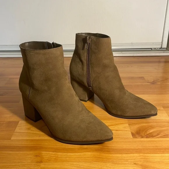 Aldo Shoes Brown Aldo Suede Booties Fralissi Poshmark
